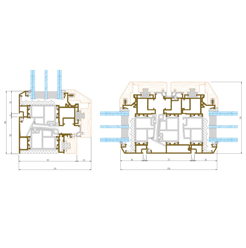 TK100 Alu Wood Warm Heart profile Excelsior